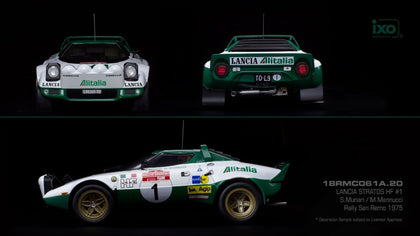 LANCIA STRATOS HF MUNARI-MANNUCCI RALLY SANREMO 1975 1/18