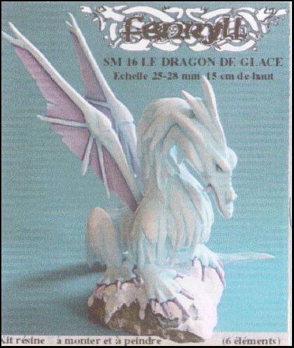 DRAGO DEL GHIACCIO RESINA 15 cm ALTEZZA