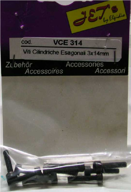 VITI BRUGOLA TESTA ESAGONALE BRUNITE ACCIAIO 3X14 MM 10 pz