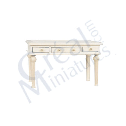 SCRIVANIA NOCE LUIGI XVI CON CASSETTI LEGNO CHIARO 11,5x6,5x7cm