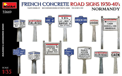 FRENCH CONCRETE ROAD SIGNS 1930-40 NORMANDY 1/35