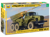 RUSSIAN TRUCK MOUNTED MULTIPLE ROCKET LAUNCHER GRAD BM-21 1/35 lungh.21.6 cm