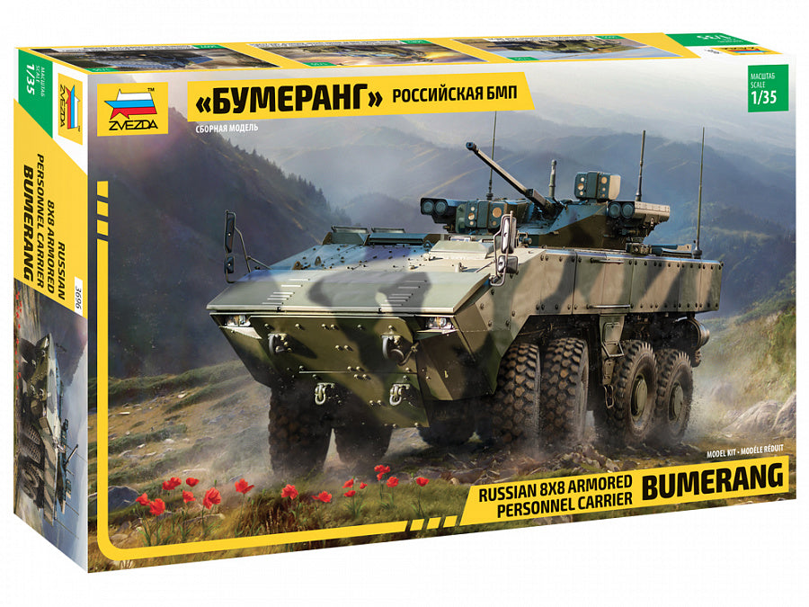 RUSSIAN 8X8 ARMORED PERSONNEL CARRIER BUMERANG 1/35 LUNGH 24 cm