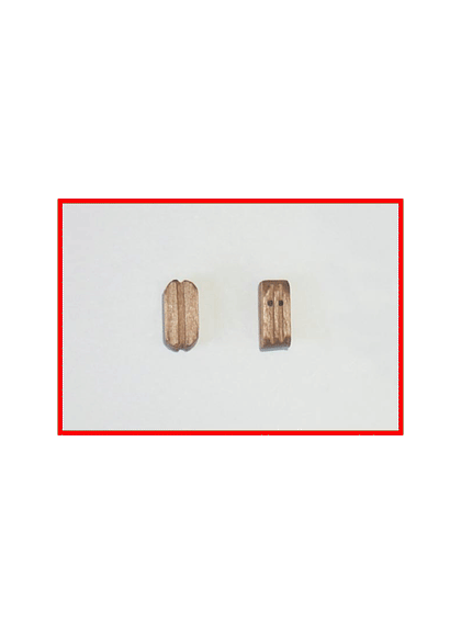 BOZZELLO DI NOCE 10mm 2 FORI 10 pz