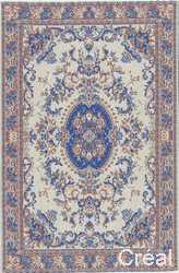 TAPPETO 10X15 cm CREMA/BLU