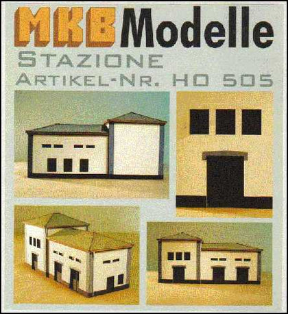 STAZIONE COMPOSTA DA 2 EDIFICI H0 115X71X80 mm+80X84X84 mm