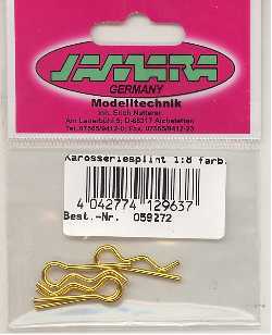 CLIPS FERMACARROZZERIA 1/8 COLORATE(4 PZ.)