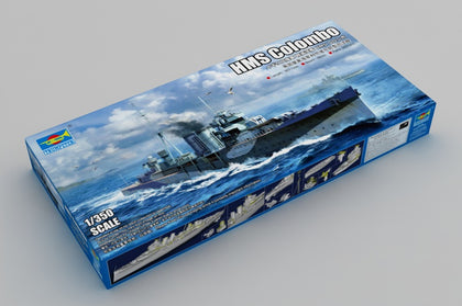 HMS COLOMBO 1/350 LUNGH 393 mm CON FOTOINCISIONI LUNGH 393 mm