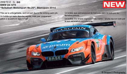 BMW Z4 GT3 BLANCPAIN 2014 SLOT 1/32