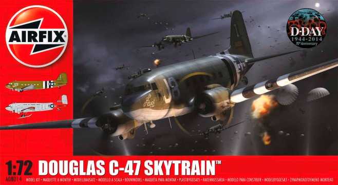 DOUGLAS C-47 SKYTRAIN 1/72 LUNGH 273 mm