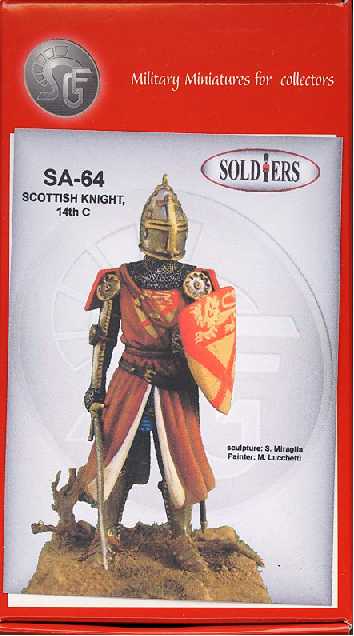 CAVALIERE SCOZZESE 14 SECOLO 54 mm DA MONTARE