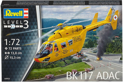 BK117 ADAC 1/72 LUNGH 13.8 cm