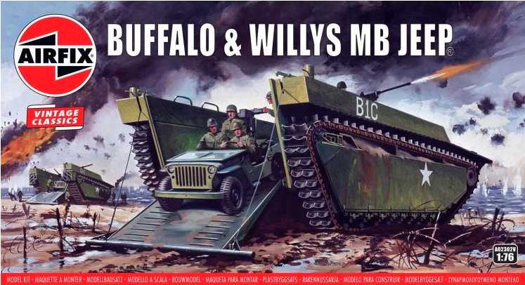 BUFFALO & WILLYS MB JEEP 1/76 LUNGH 101 mm