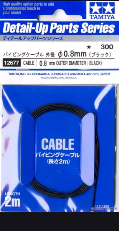 CAVO 0.8 mm NERO LUNGH 2 MT