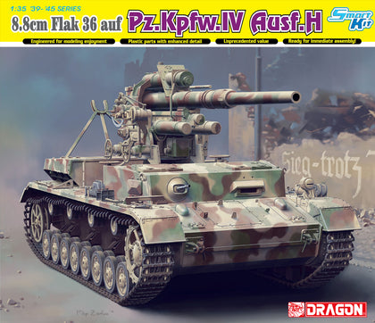 8.8 cm FLAK 36 AUF PZ.KPFW.IV AUSF.H 1/35+ALUMINIUM BARREL
