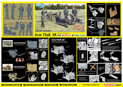 2cm FLAK 38 MIT SD AH 51 & FLAK CREW 1/35