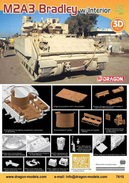 M2A3 BRADLEY W/INTERIOR 1/72