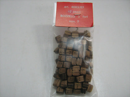 BOZZELLI NOCE 7 mm TRE FORI(100 PZ.)