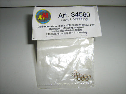 OBLO' IN OTTONE 4 mm CADAUNO