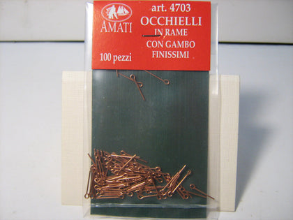 OCCHIELLI IN RAME CON GAMBO  100 PZ
