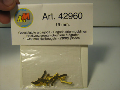 GOCCIOLATOIO A PAGODA IN OTTONE 19 mm 10 pz