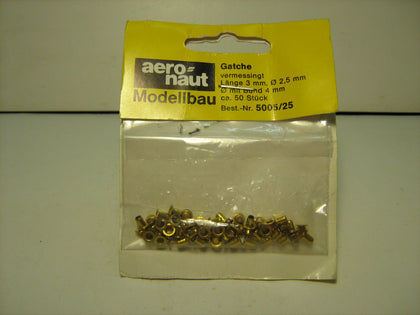 OCCHIOLI IN OTTONE 2.5 mm 50 pz