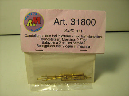 CANDELIERE 2 FORI 2X20mm 10 pz