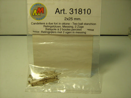 CANDELIERE A DUE FORI mm2X25 10 pz