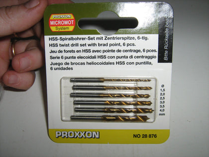 SERIE DI 6 PUNTE CON PUNTA DI CENTRAGGIO (1.5-4 MM)