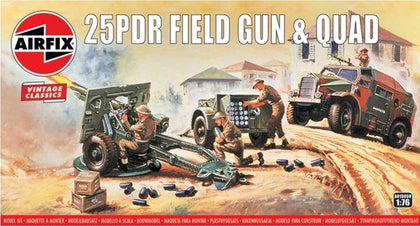 25PDR FIELD GUN & QUAD 1/76