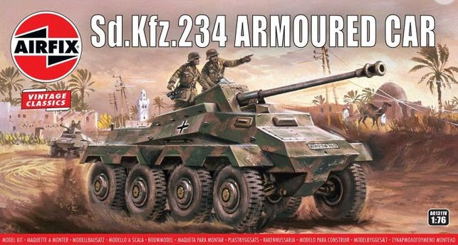 SD.KFZ.234 ARMOURED CAR 1/76 LUNGH 76 mm