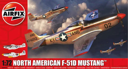 NORTH AMERICAN F-51D MUSTANG 1/72 LUNGH 136 mm