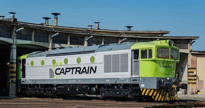 LOCO DIESEL CAPTRAIN ITALIA D753 VERDE/GRIGIO H0 SOUND