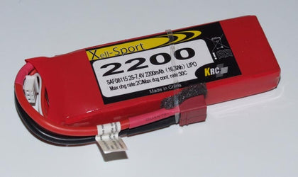 BATTERIA LI-PO 2200 MAH 7.4 V 25C