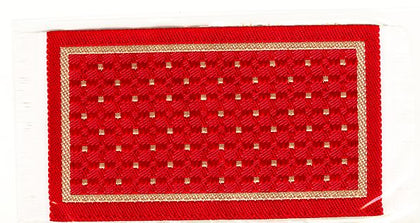 TAPPETO 5X8 cm REVERSIBILE ROSSO PALLINI ORO-ORO PALLINI ROSSI