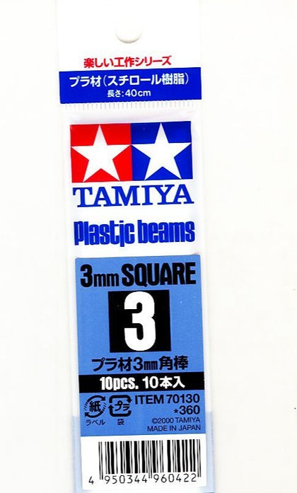 STRIP PLASTICA 3x3 mm 10 PZ LUNGH 40 cm