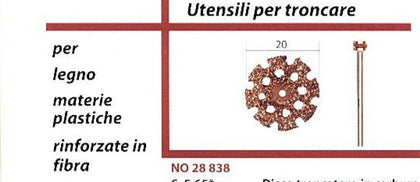 DISCO TRONCATORE AL CARBURO DI TUNGSTENO