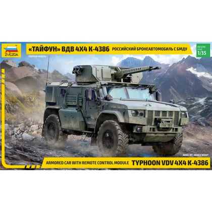 ARMORED CAR TYPHOON VDV 4X4 K-4386 1/35 LUNGH 16.1 cm