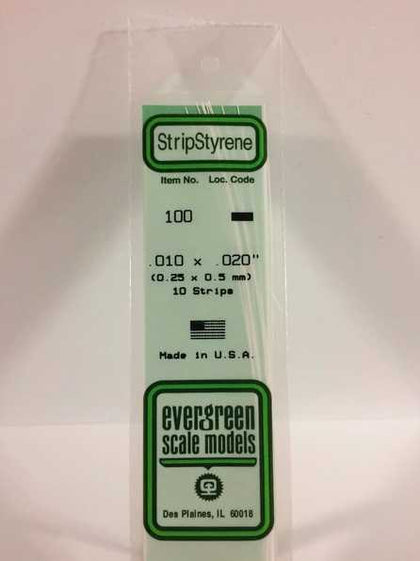 STRIPS POLISTIRENE MM.0.25X0.50 LUNGH 36 cm N.10 PZ