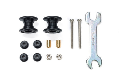 LOW FRICTION PLASTIC DOUBLE ROLLERS NERO