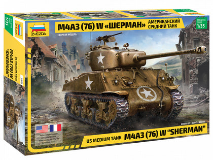 US MEDIUM TANK M4A3 (76) W SHERMAN 1/35 LUNGH 16.8 cm