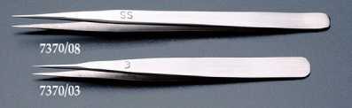 PINZETTE IN ACCIAO INOX CON PUNTE DIRITTE FINISSIME