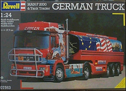 MOTRICE+RIMORCHIO MAN F 2000  GERMAN TRUCK 1/24 LUNGH 57.9 cm