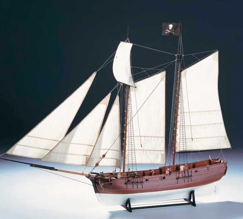 SCATOLA DI MONTAGGIO ADVENTURE PIRATE SHIP 1/60 LUNGH 78 cm