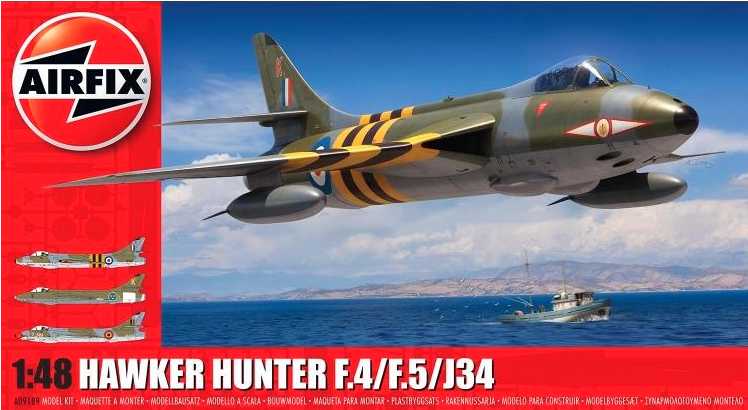 HAWKER HUNTER F.4/F5/J34 1/48 LUNGH 291 mm