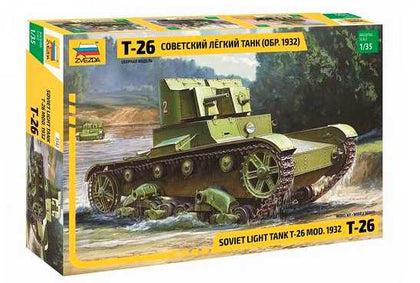 SOVIET LIGHT TANK T-26 MOD 1932 1/35 LUNGH 13.2 cm