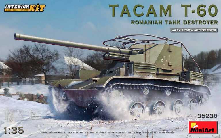 TANK TACAM T-60 ROMANIAN TANK DESTROYER CON INTERNI 1/35