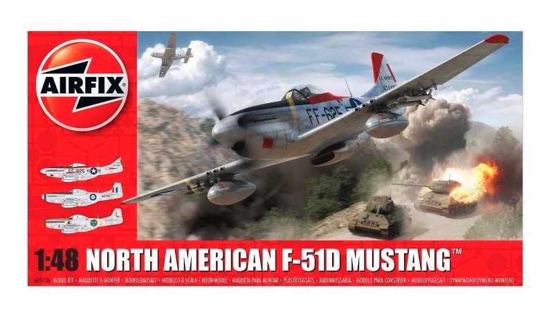 NORTH AMERICAN F-51D MUSTANG 1/48 LUNGH 205 mm