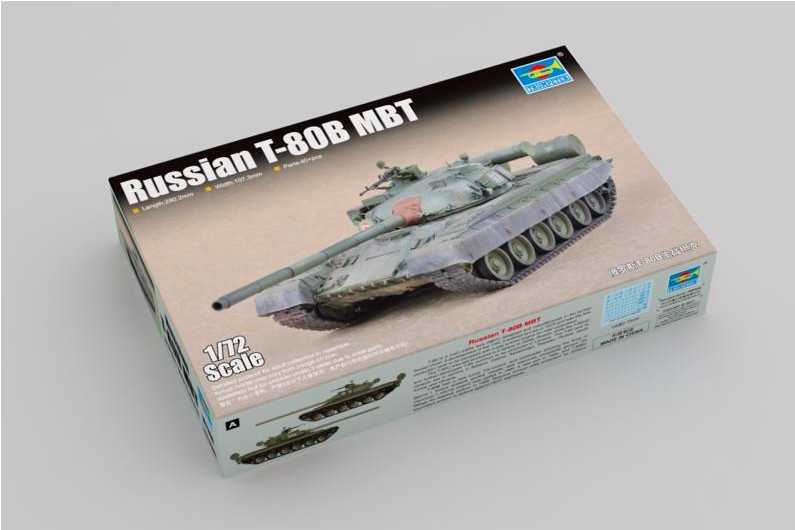RUSSIAN T-80B MBT 1/72 LUNGH 280 mm