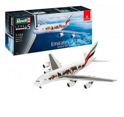 A380-800 EMIRATES UNITED FOR WILDLIFE 1/144 LUNGH 50.4 cm